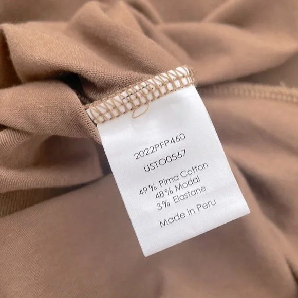 Universal Standard Ashley Cap Sleeve Pima Cotton Modal Casual Crew Neck Tee - Picture 6 of 7